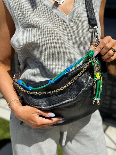 Laramie Bag Charm (Green/Blue Combo)