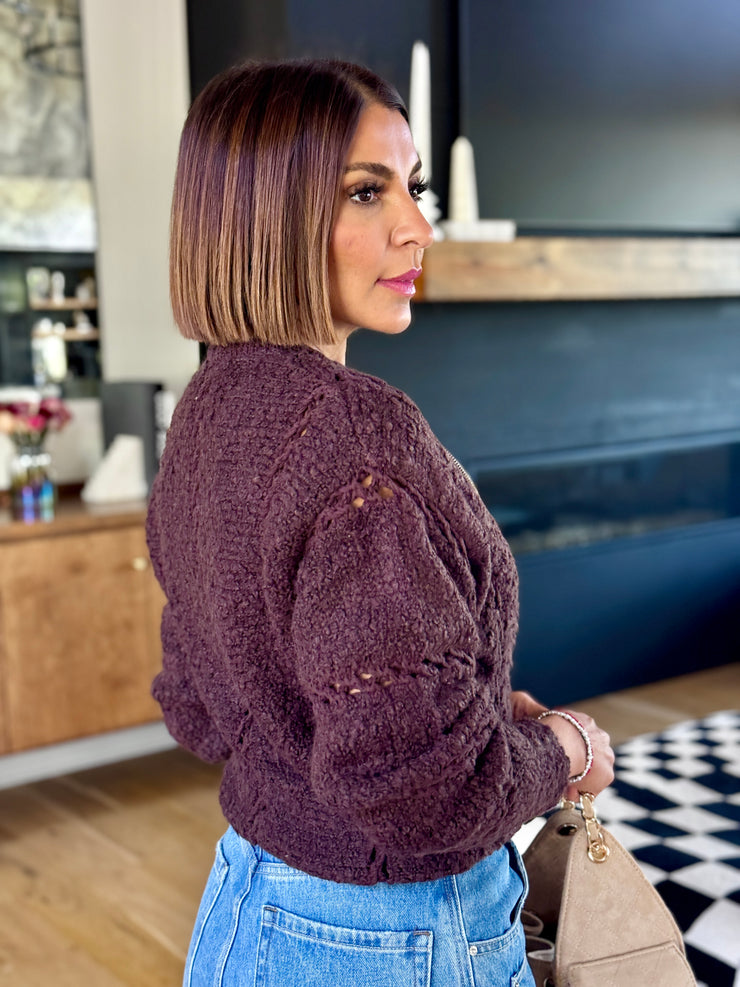 Sundance Sweater Jacket (Chocolate Brown) by Z Supply