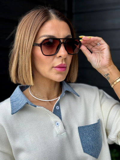 Aviator Sunglasses (Brown)