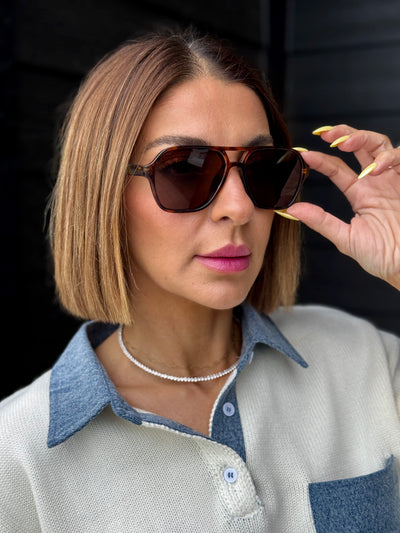 Aviator Sunglasses (Tortoise)