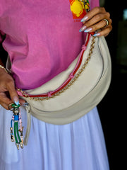 Laramie Bag Charm (Pink/Orange Combo)