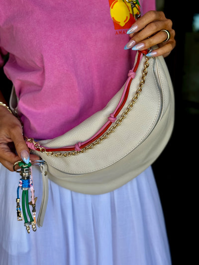 Laramie Bag Charm (Pink/Orange Combo)