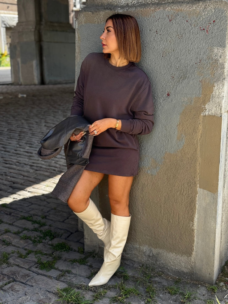 Agnes Dress (Dark Brown) - theClothesRak