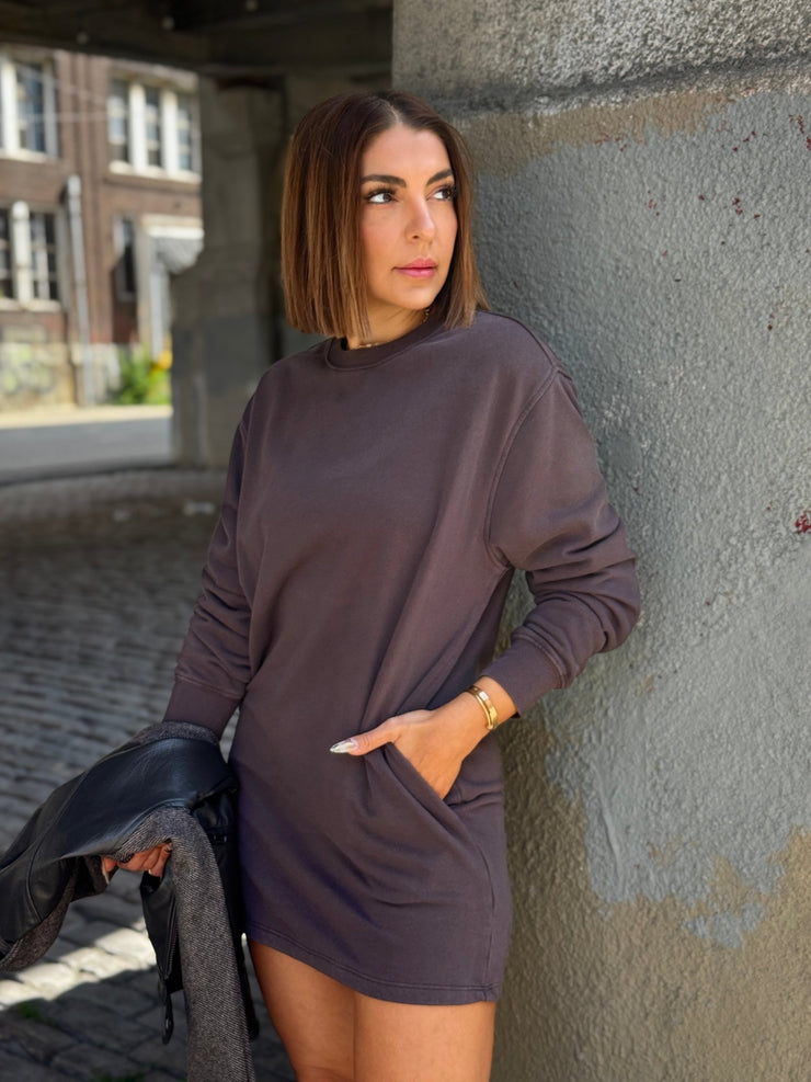 Agnes Dress (Dark Brown) - theClothesRak