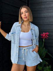 All Day Knit Denim Jacket (Washed Indigo) by Z Supply - theClothesRak