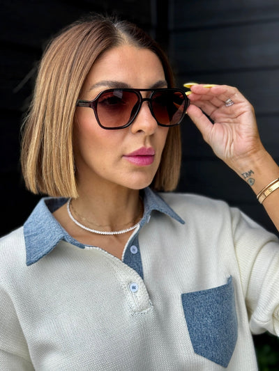Aviator Sunglasses (Brown) - theClothesRak