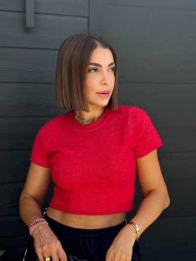 Becky Top (Red) - theClothesRak