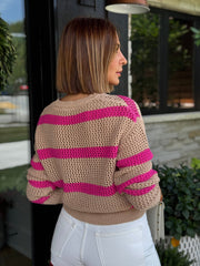 Broadbeach Stripe Sweater (Biscuit) by Z Supply - theClothesRak