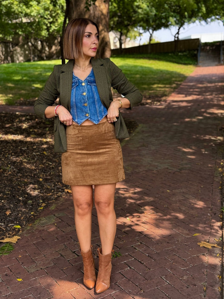 Ciera Suede Skirt by Z Supply - theClothesRak