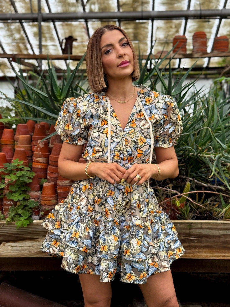 Clementine Elastic Waist Mini Dress (Meadow) by Buddy Love - theClothesRak