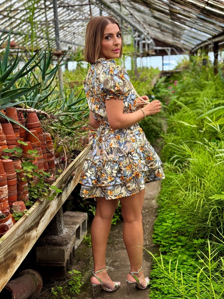 Clementine Elastic Waist Mini Dress (Meadow) by Buddy Love - theClothesRak