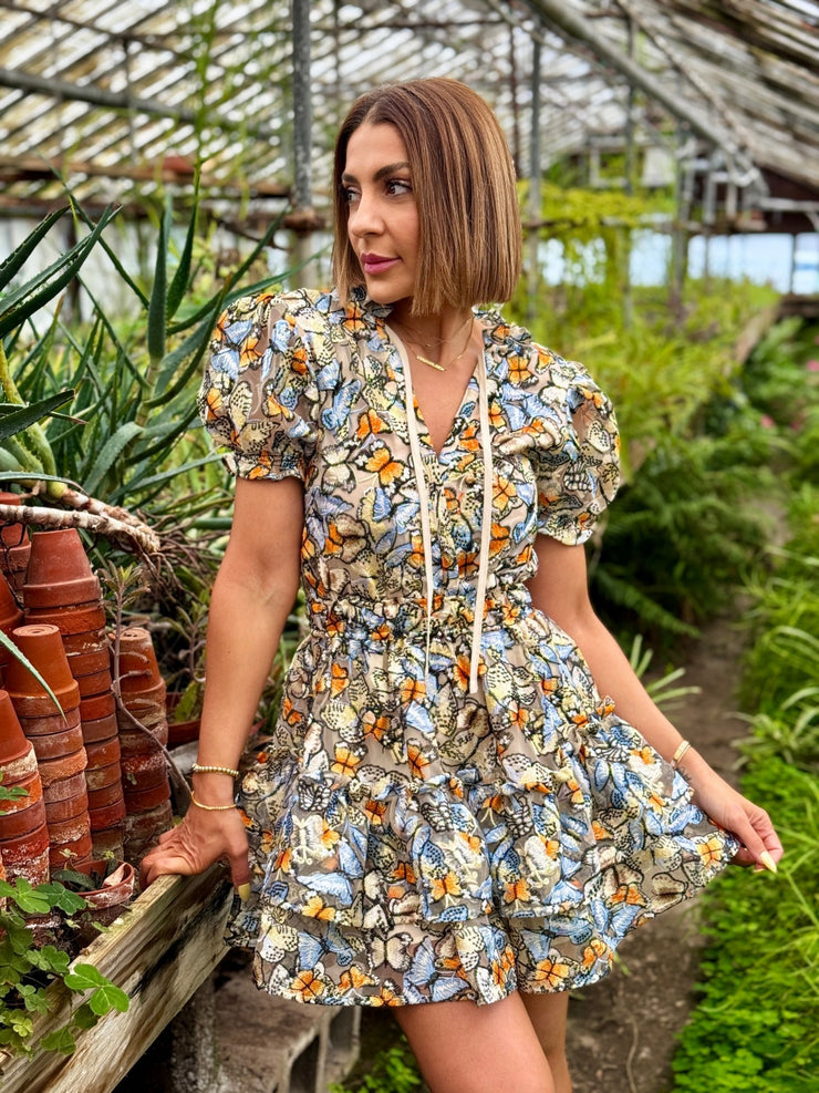 Clementine Elastic Waist Mini Dress (Meadow) by Buddy Love - theClothesRak