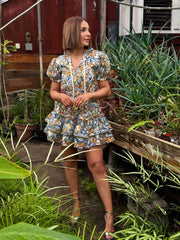 Clementine Elastic Waist Mini Dress (Meadow) by Buddy Love - theClothesRak