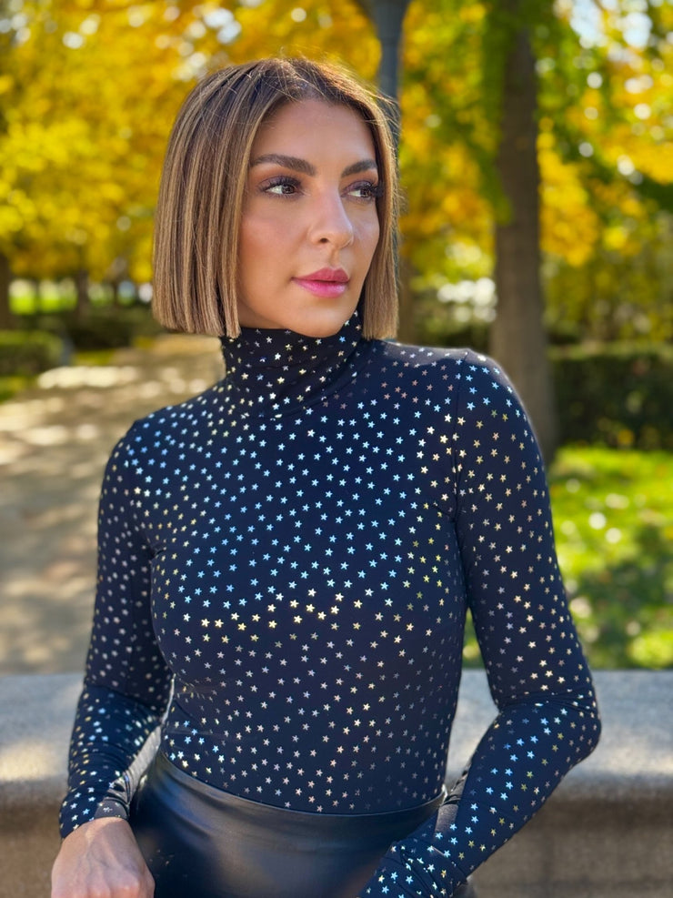 Commando Classic Turtleneck Bodysuit (Silver Star) - theClothesRak