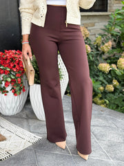 Commando Neoprene Wide Leg Pant (Oxblood) - theClothesRak