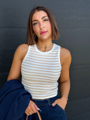 Doris Tank (Khaki Stripe) - theClothesRak