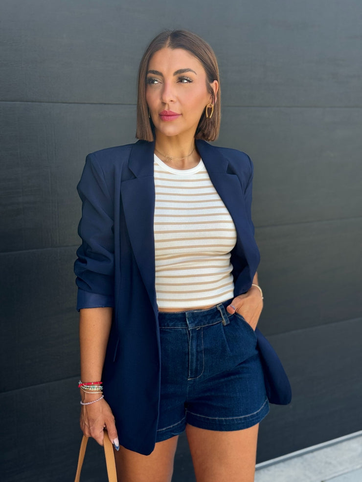 Doris Tank (Khaki Stripe) - theClothesRak