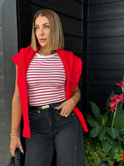 Doris Tank (Red Stripe) - theClothesRak