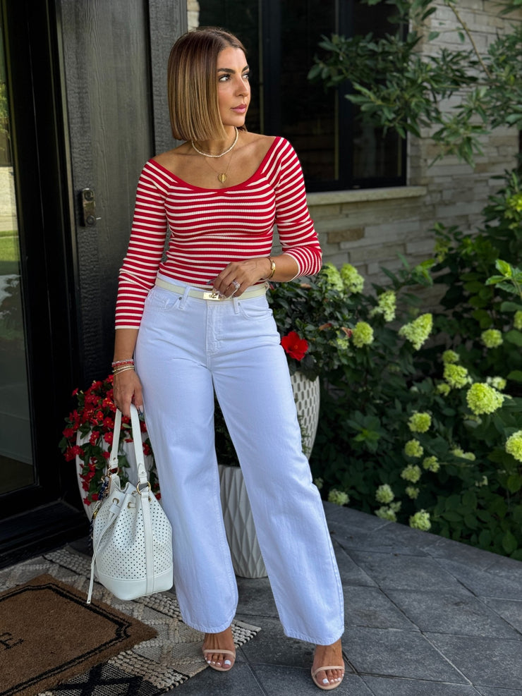 Elaine Sweater (Red) - theClothesRak