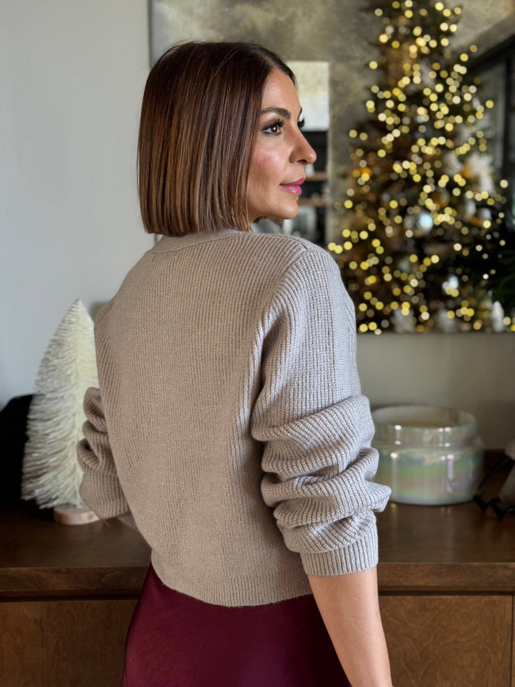 Eliza Cardigan (Taupe) - theClothesRak