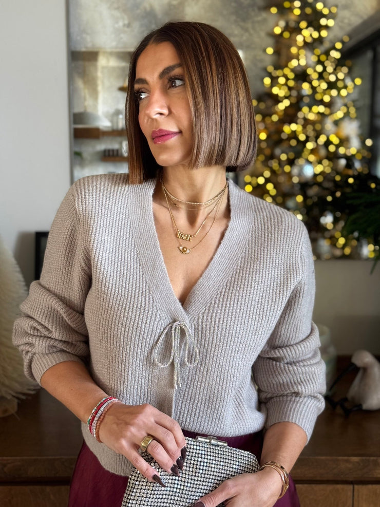 Eliza Cardigan (Taupe) - theClothesRak