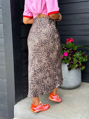Europa Luxe Sheen Skirt (Leopard) by Z Supply - theClothesRak