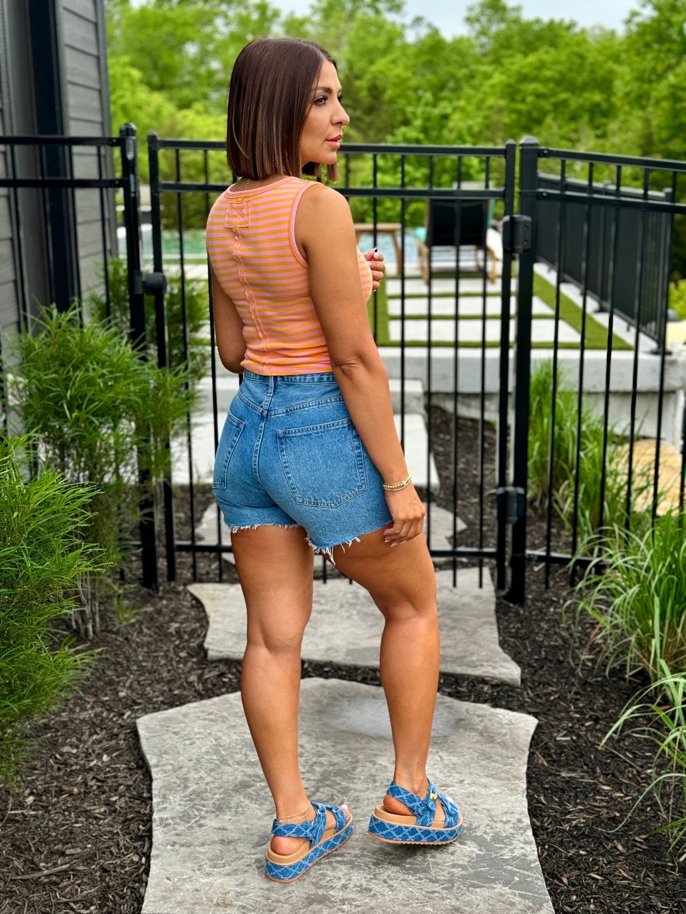 z supply: classic hi-rise denim short - vintage indigo main image 1