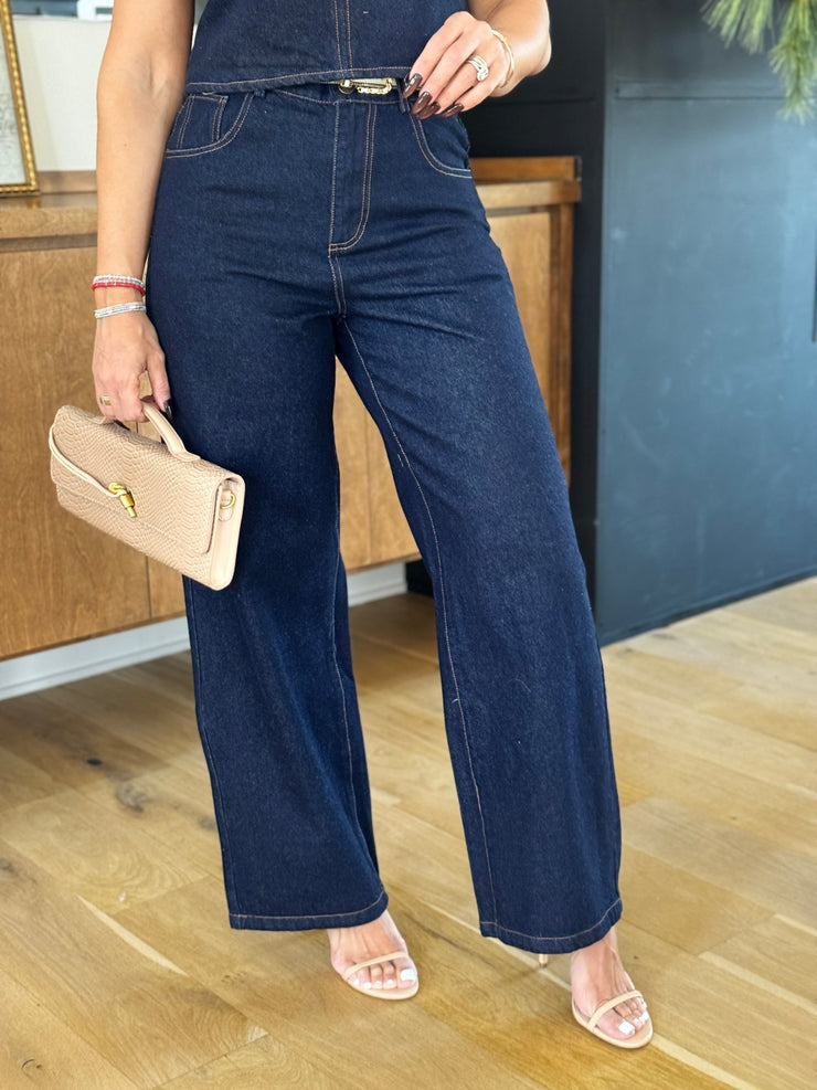 Fiona Denim Pant Set - theClothesRak