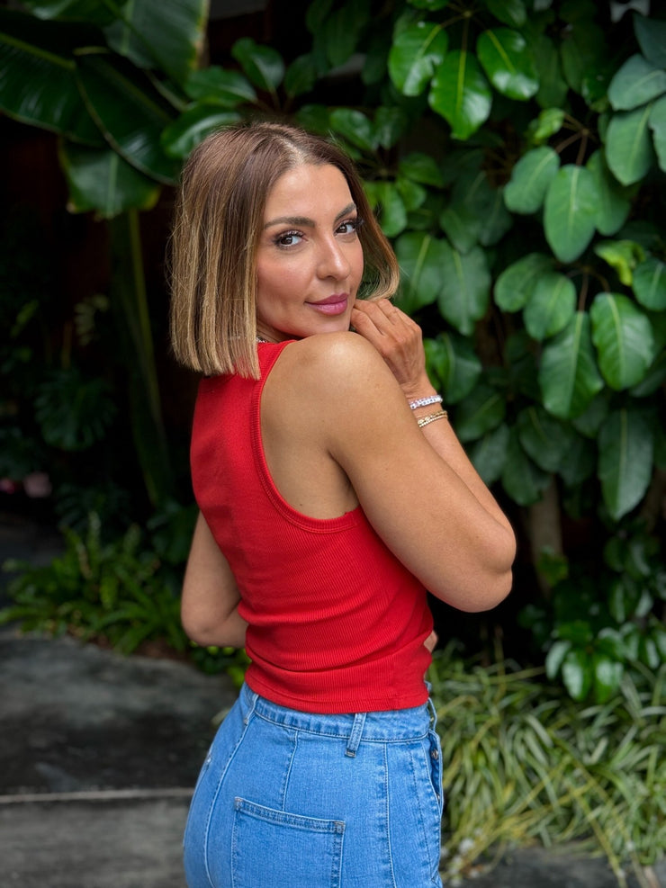 Hadley Rib Tank (Cabana Red) by Z Supply - theClothesRak
