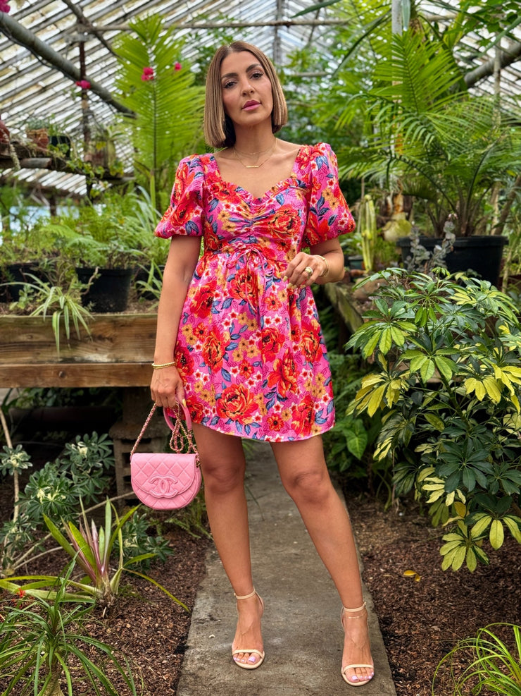 Hannah Elastic Waist Mini Dress (Daisy Days) by Buddy Love - theClothesRak