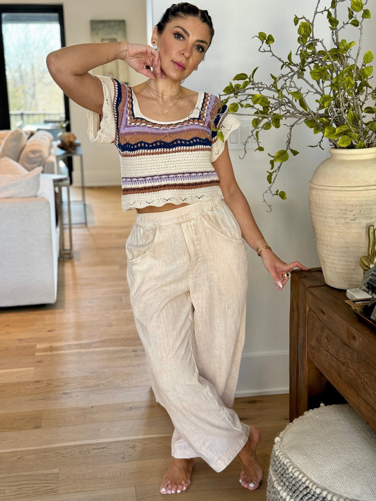 High Road Pull-On Barrel Pant by Free People (Birch) - theClothesRak
