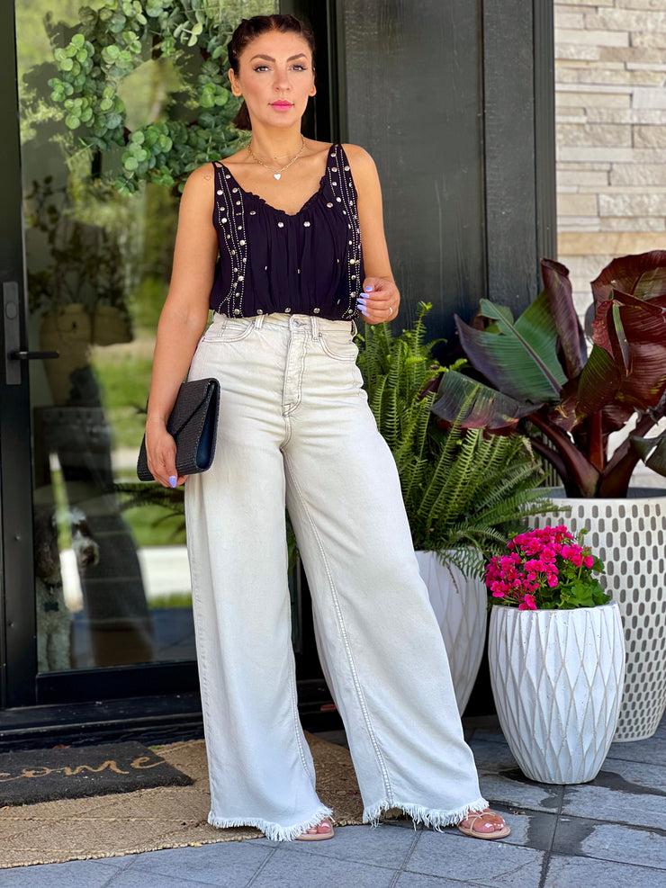 Old West Slouchy Denim (Mushroom) by Free People