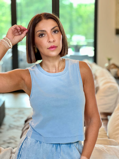 Sloane Jersey Denim Muscle Tank by Z Supply