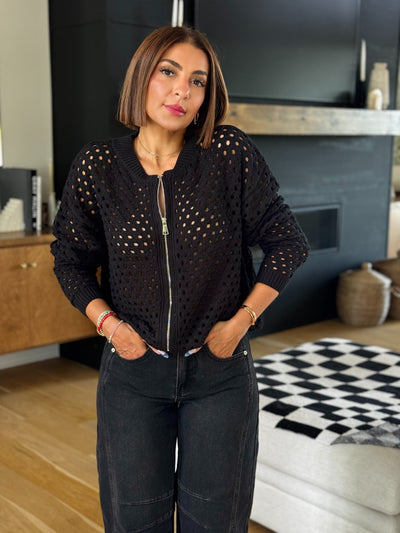 Jenny Cardigan (Black) - theClothesRak