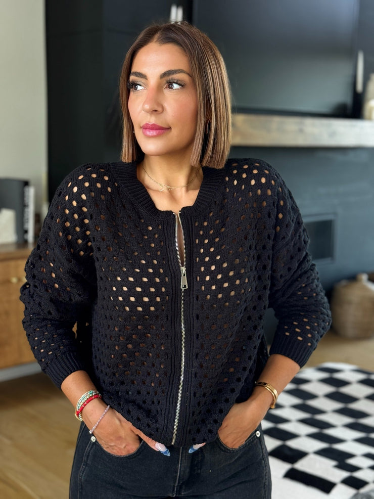 Jenny Cardigan (Black) - theClothesRak