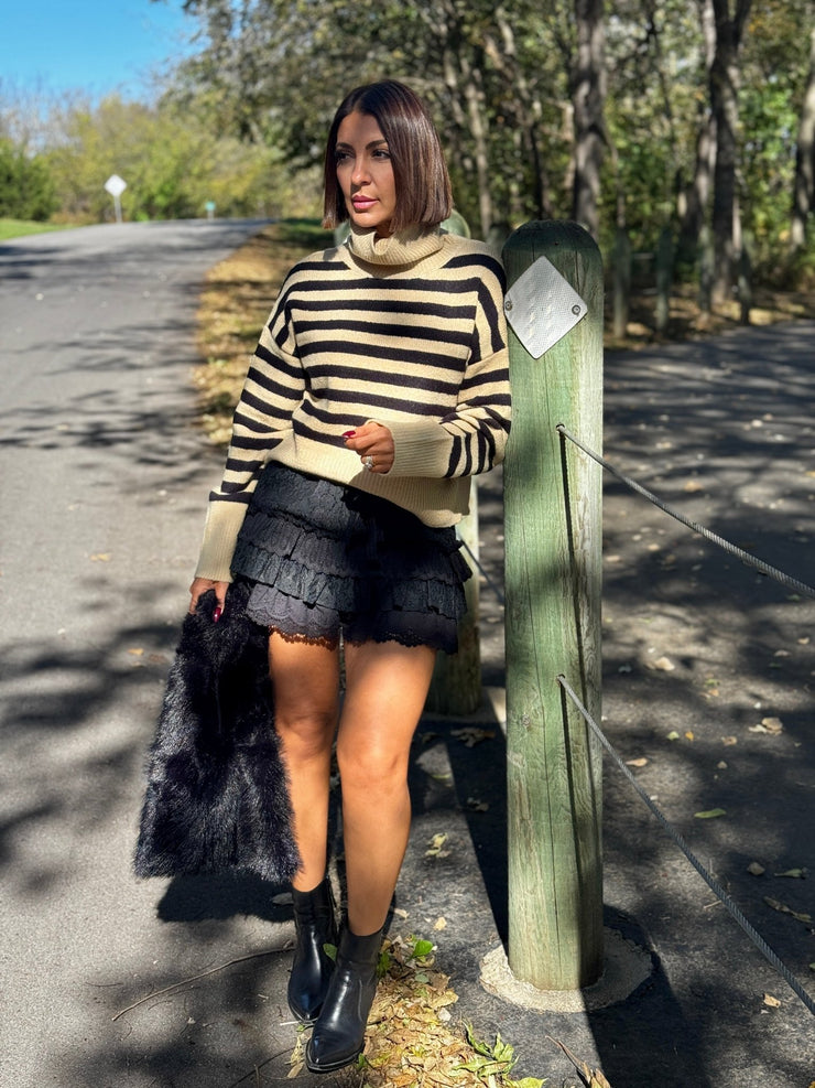 Jesslyn Sweater (Black/Taupe) - theClothesRak