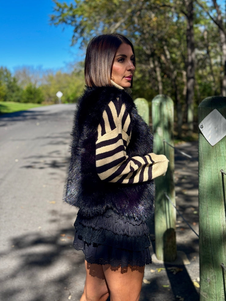 Jesslyn Sweater (Black/Taupe) - theClothesRak