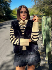 Jesslyn Sweater (Black/Taupe) - theClothesRak