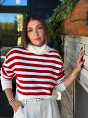 Jesslyn Sweater (Cream/Red) - theClothesRak