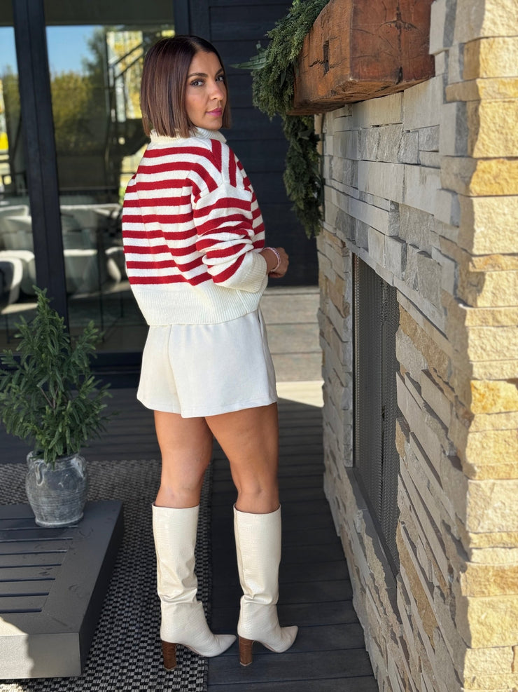 Jesslyn Sweater (Cream/Red) - theClothesRak