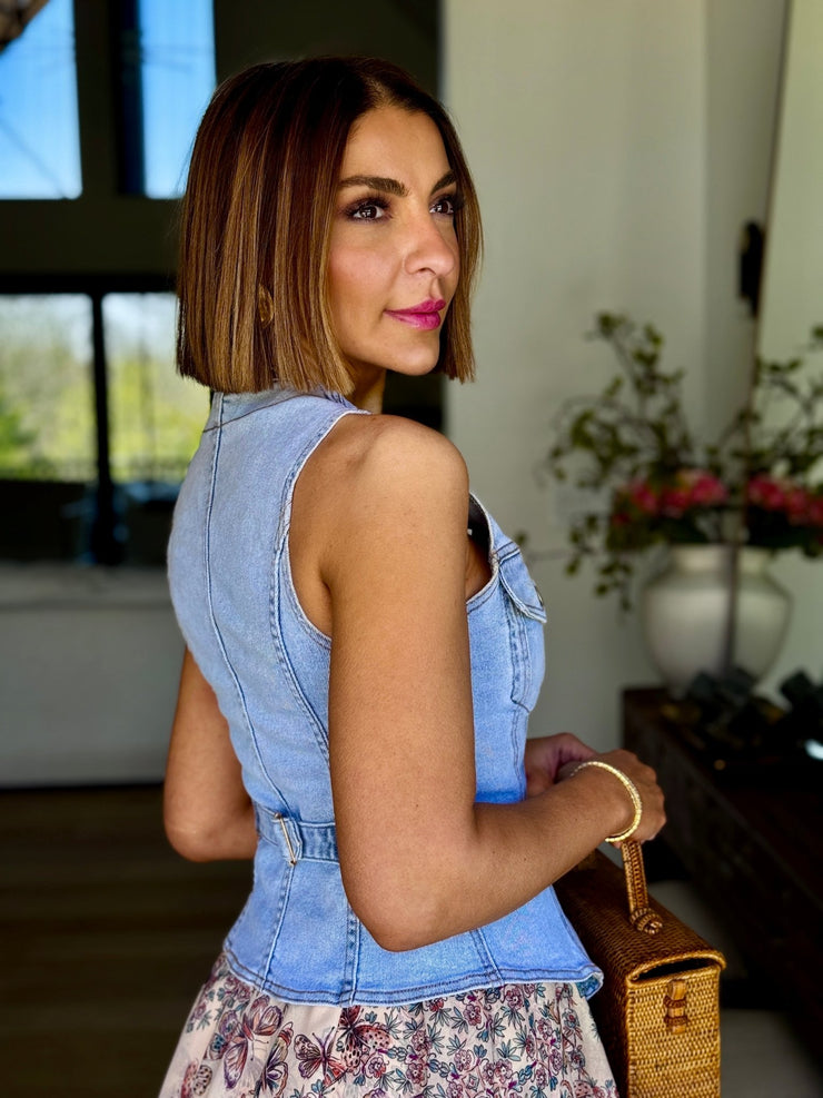 Keylee Denim Vest - theClothesRak