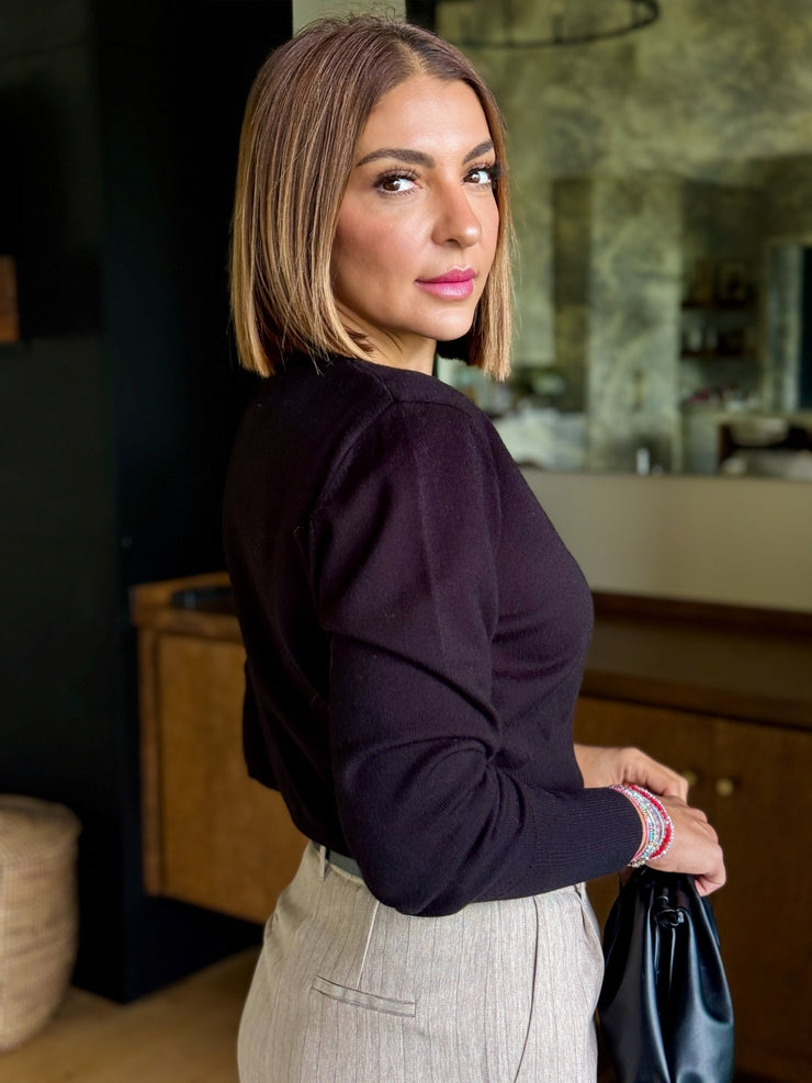 Lidia Sweater (Black) - theClothesRak