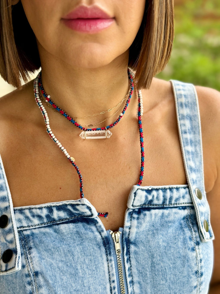 Love Huatana Necklace (Red/Blue) by LA Blonde Aux Bijoux - theClothesRak