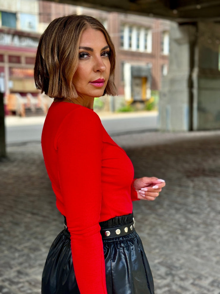 Miranda Top (Red) - theClothesRak