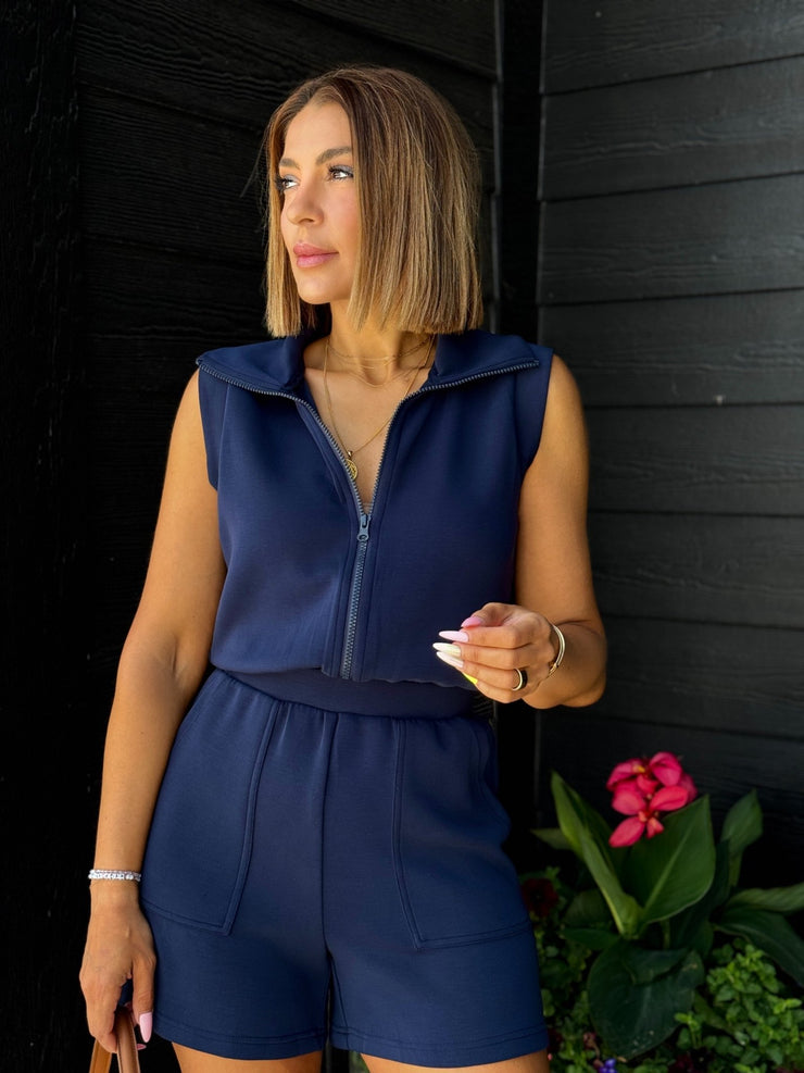 Molly Romper (Navy) - theClothesRak