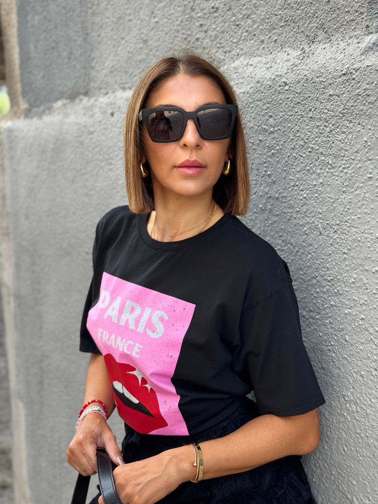 Paris Tee (Black) - theClothesRak
