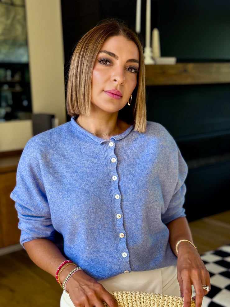 Piper Cardigan (Dusty Blue) - theClothesRak