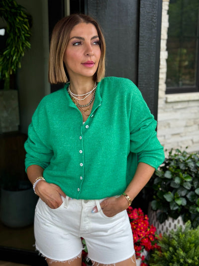 Piper Cardigan (Kelly Green) - theClothesRak
