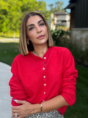 Piper Cardigan (Red) - theClothesRak
