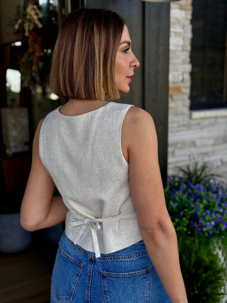 Rachelle Vest (Light Beige) - theClothesRak